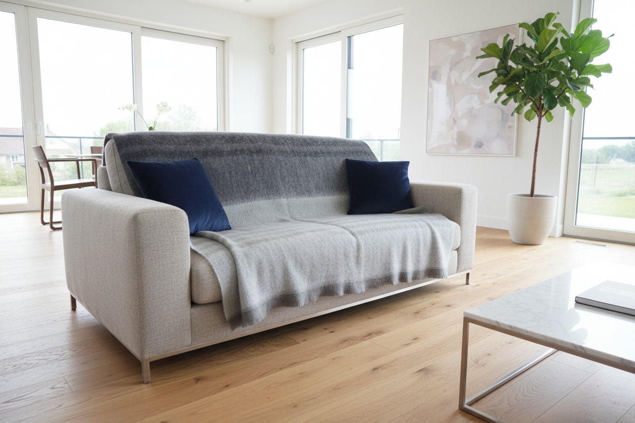 WOOLVERA Premium Wool Throw Blanket